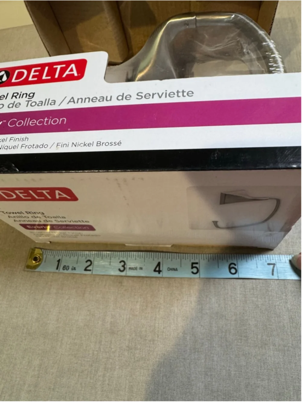 Delta Brushed Nickel Everly Collection Towel Ring